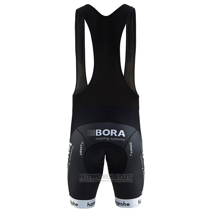 2018 Fahrradbekleidung Bora Shwarz Trikot Kurzarm und Tragerhose